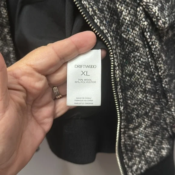 NWT Anthropologie Driftwood Frill Bomber Jacket XL - Picture 8 of 8